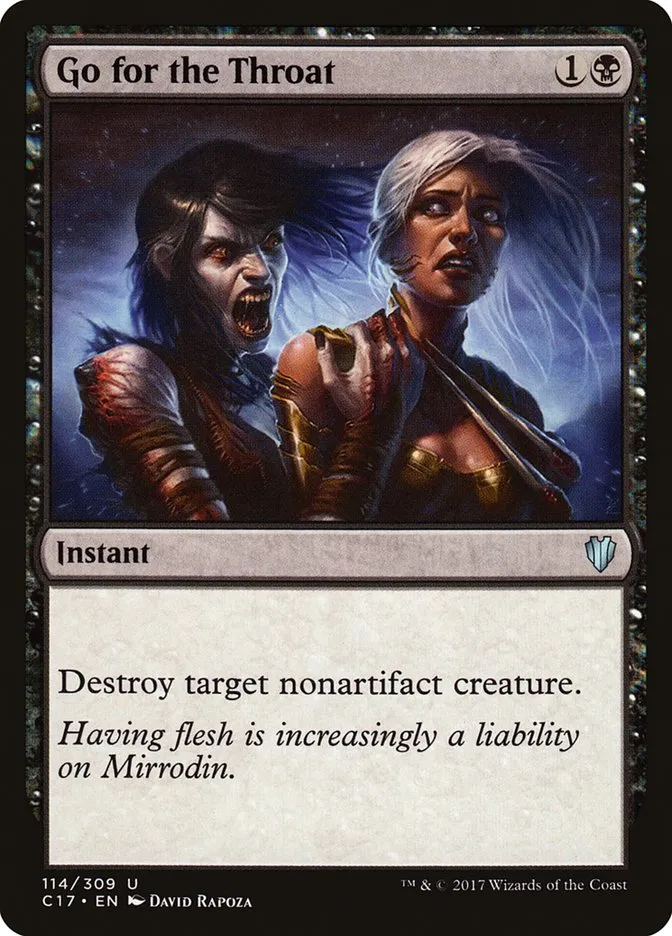 2017 Commander 2017 Go for the Throat #114 uncommon card image