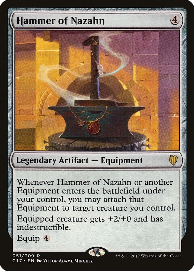 2017 Commander 2017 Hammer of Nazahn #51 rare card image