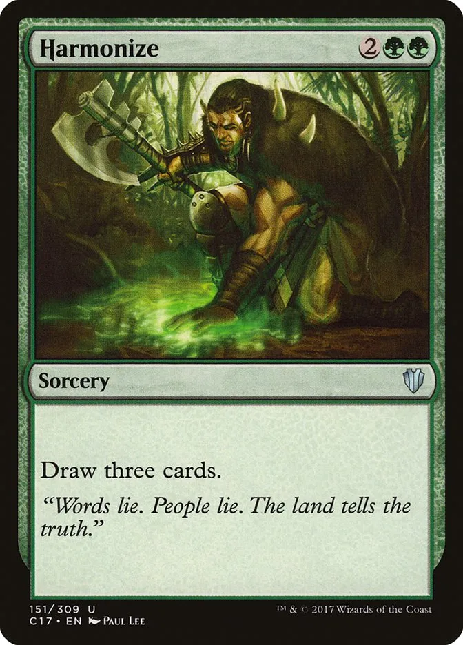2017 Commander 2017 Harmonize uncommon #151 uncommon card image