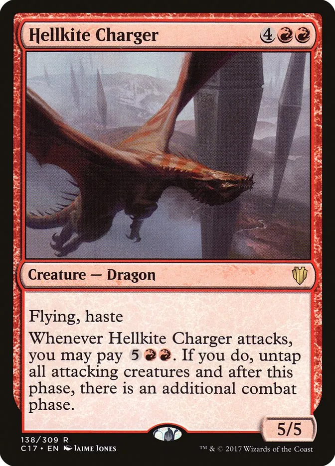2017 Commander 2017 Hellkite Charger rare #138 rare card image