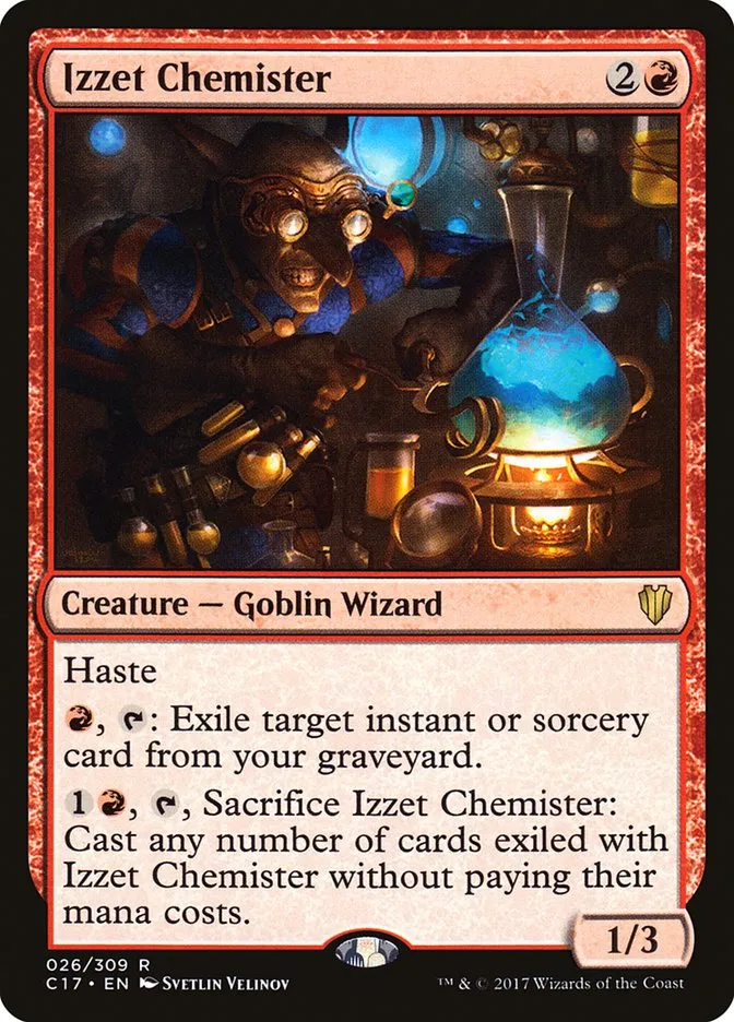 2017 Commander 2017 Izzet Chemister rare #26 rare card image
