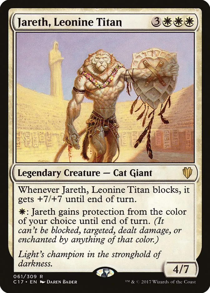 2017 Commander 2017 Jareth, Leonine Titan #61 rare card image
