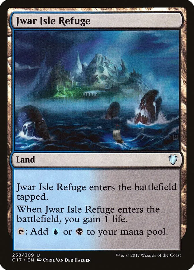 2017 Commander 2017 Jwar Isle Refuge #258 uncommon card image