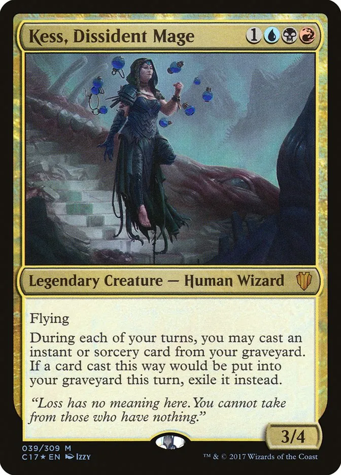 2017 Commander 2017 Kess, Dissident Mage mythic #39 mythic card image