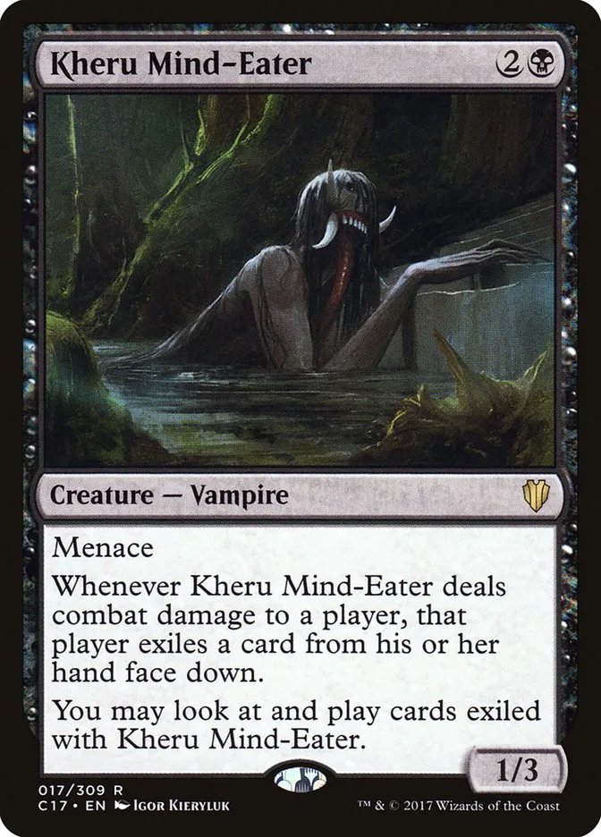 2017 Commander 2017 Kheru Mind-Eater rare #17 rare card image