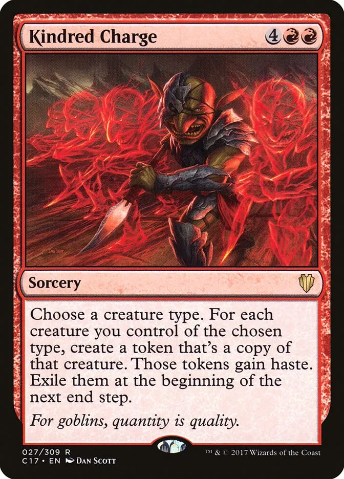 2017 Commander 2017 Kindred Charge rare #27 rare card image