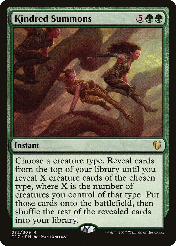 2017 Commander 2017 Kindred Summons rare #32 rare card image