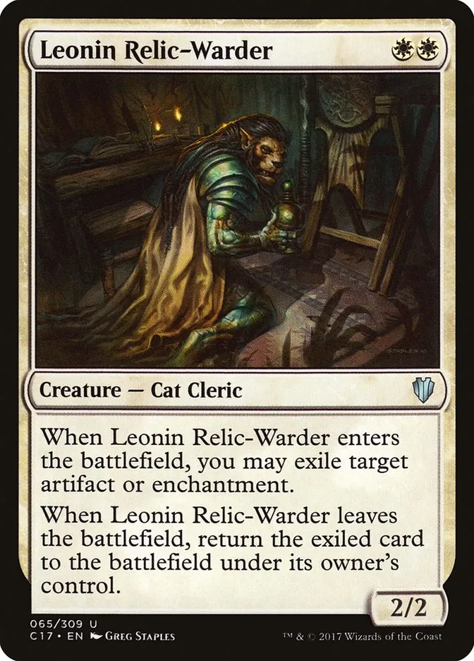 2017 Commander 2017 Leonin Relic-Warder uncommon #65 uncommon card image