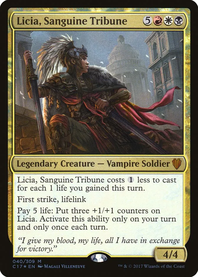 2017 Commander 2017 Licia, Sanguine Tribune [Foil] mythic #40 mythic card image