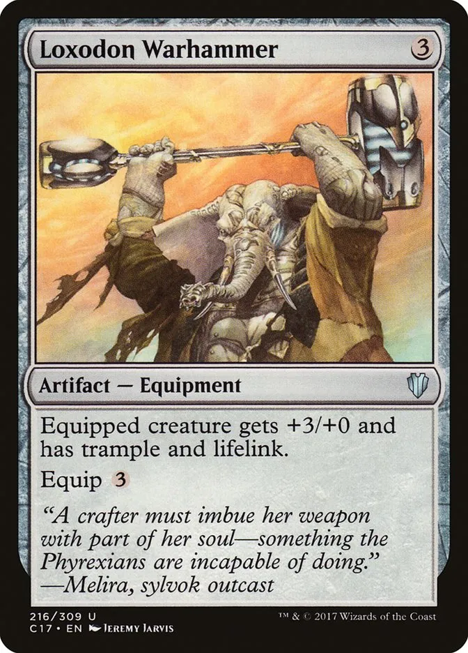 2017 Commander 2017 Loxodon Warhammer uncommon #216 uncommon card image