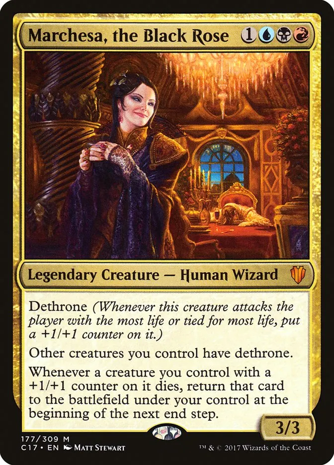 2017 Commander 2017 Marchesa, the Black Rose #177 mythic card image
