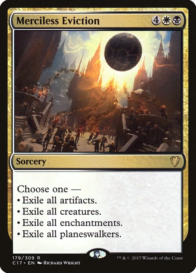 2017 Commander 2017 Merciless Eviction rare #179 rare card image