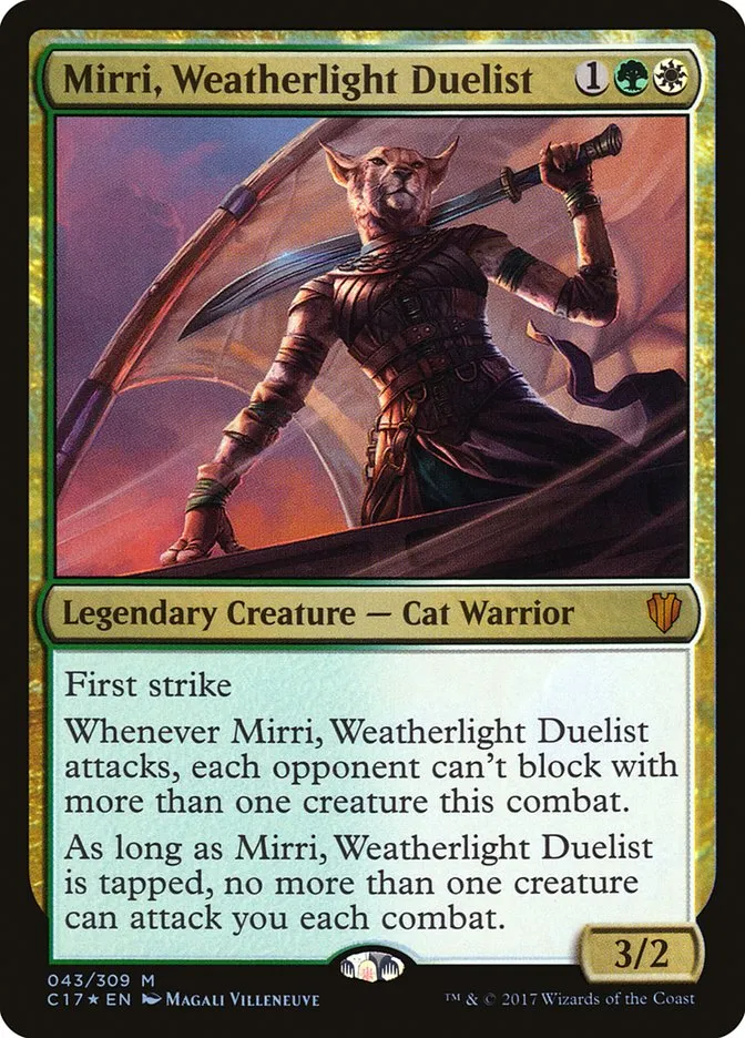 2017 Commander 2017 Mirri, Weatherlight Duelist #43 mythic card image