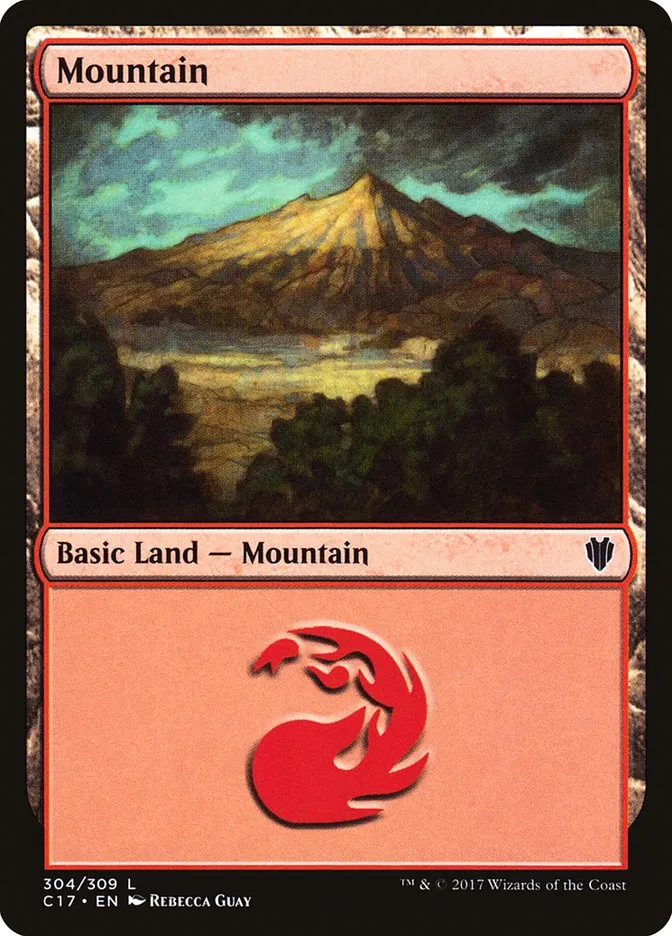 2017 Commander 2017 Mountain common #304 common card image