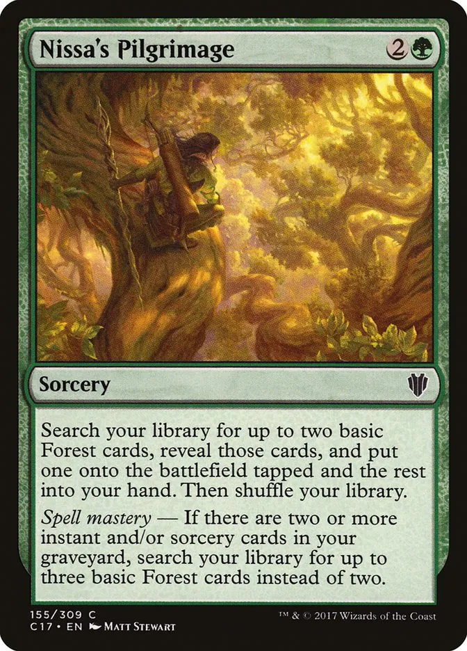 2017 Commander 2017 Nissa's Pilgrimage common #155 common card image