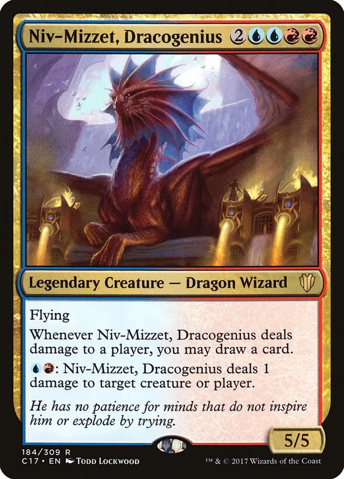 2017 Commander 2017 Niv-Mizzet, Dracogenius rare #184 rare card image