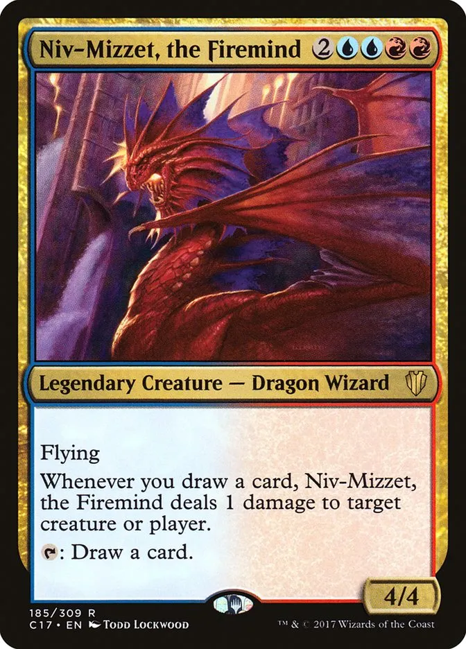 2017 Commander 2017 Niv-Mizzet, the Firemind #185 rare card image
