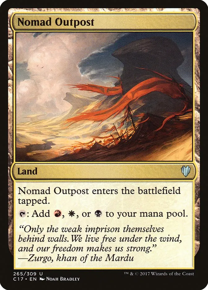 2017 Commander 2017 Nomad Outpost uncommon #265 uncommon card image