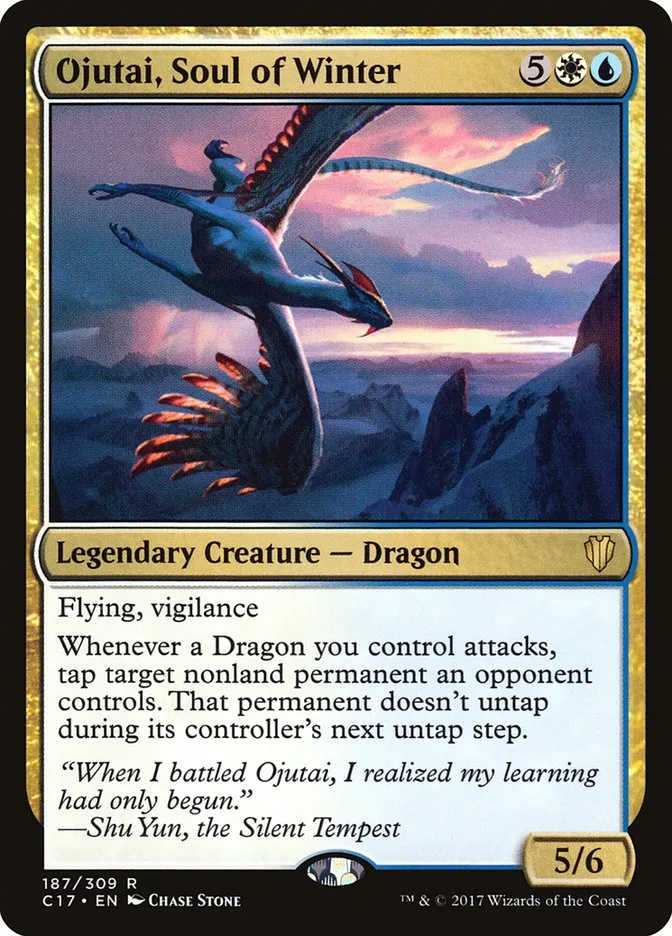 2017 Commander 2017 Ojutai, Soul of Winter #187 rare card image