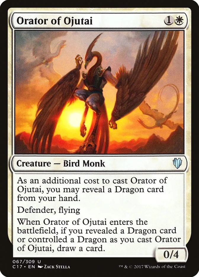 2017 Commander 2017 Orator of Ojutai #67 uncommon card image