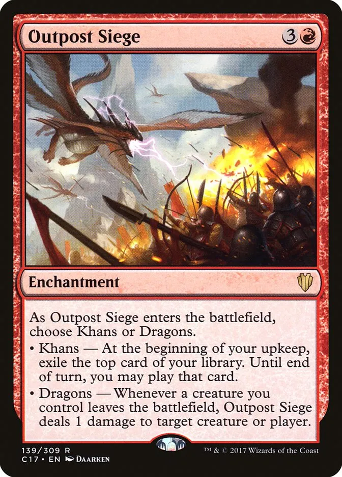2017 Commander 2017 Outpost Siege rare #139 rare card image