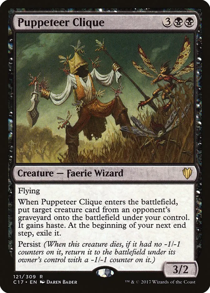 2017 Commander 2017 Puppeteer Clique #121 rare card image