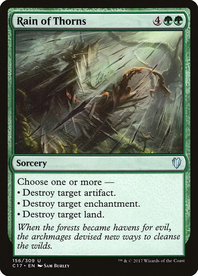 2017 Commander 2017 Rain of Thorns #156 uncommon card image
