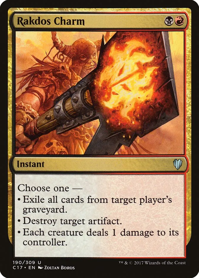 2017 Commander 2017 Rakdos Charm uncommon #190 uncommon card image
