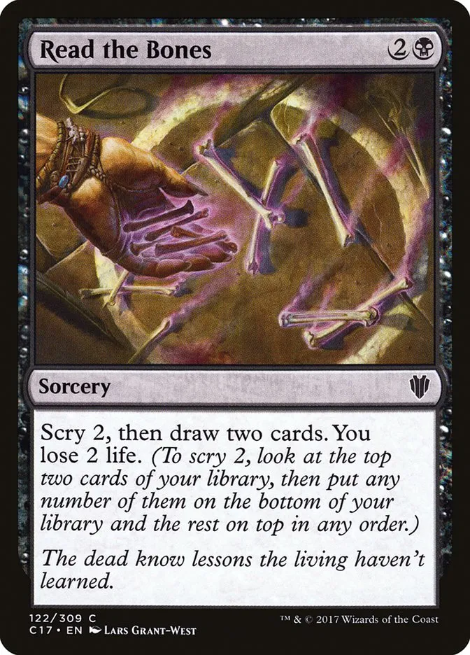 2017 Commander 2017 Read the Bones common #122 common card image