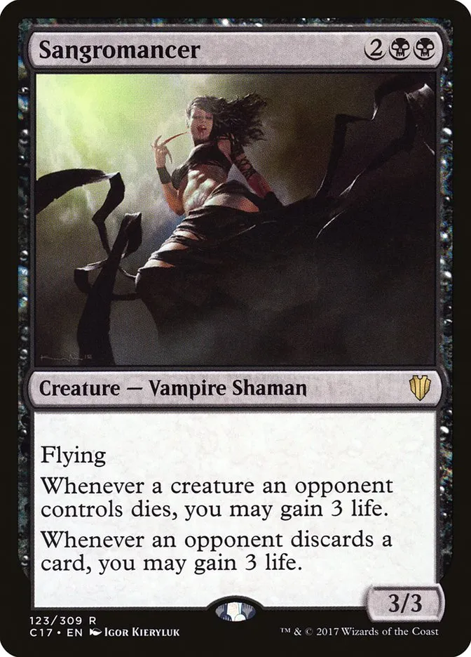 2017 Commander 2017 Sangromancer rare #123 rare card image
