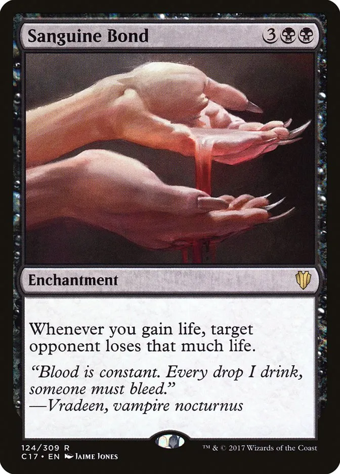 2017 Commander 2017 Sanguine Bond rare #124 rare card image