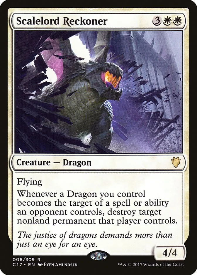 2017 Commander 2017 Scalelord Reckoner rare #6 rare card image