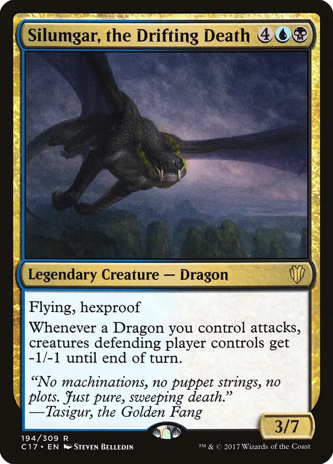 2017 Commander 2017 Silumgar, the Drifting Death #194 rare card image