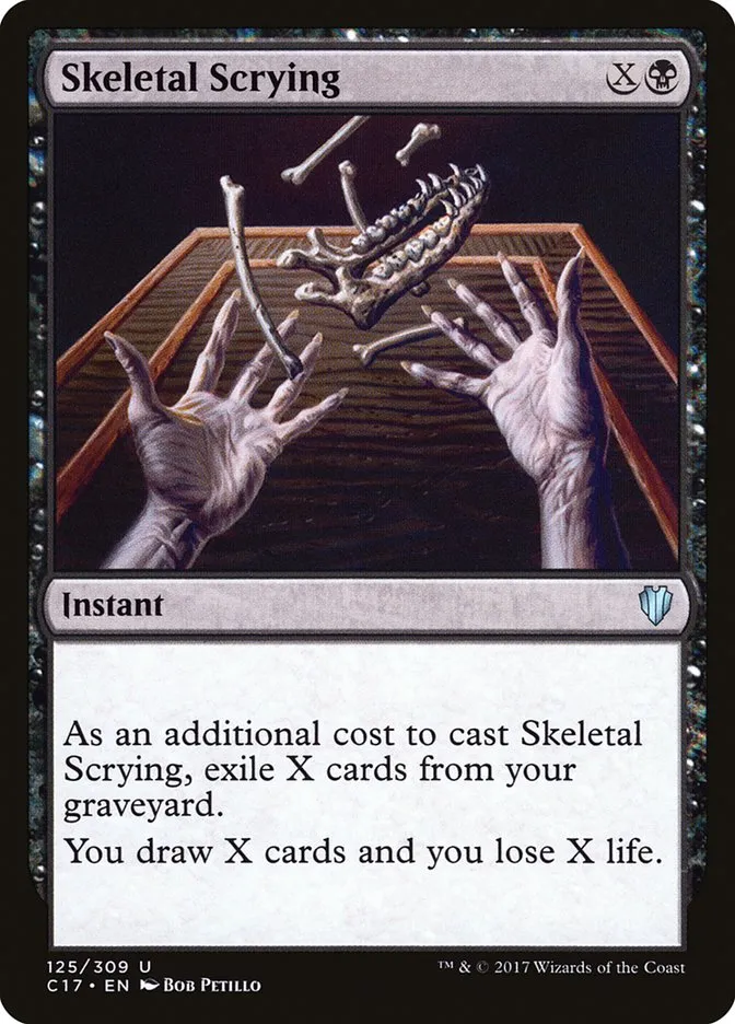 2017 Commander 2017 Skeletal Scrying uncommon #125 uncommon card image
