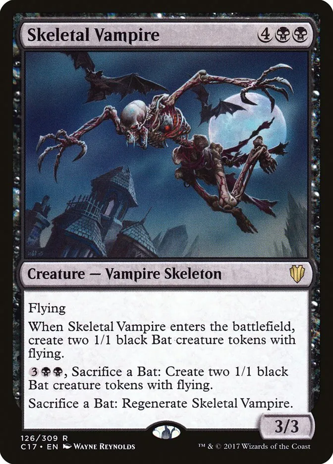 2017 Commander 2017 Skeletal Vampire rare #126 rare card image