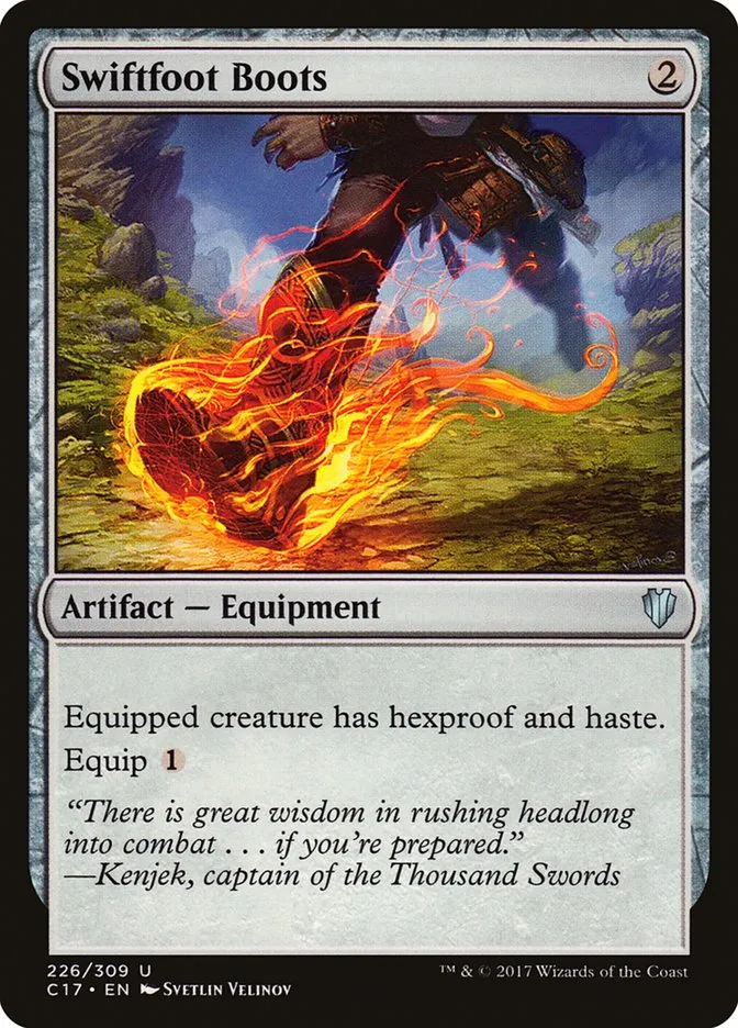 2017 Commander 2017 Swiftfoot Boots uncommon #226 uncommon card image