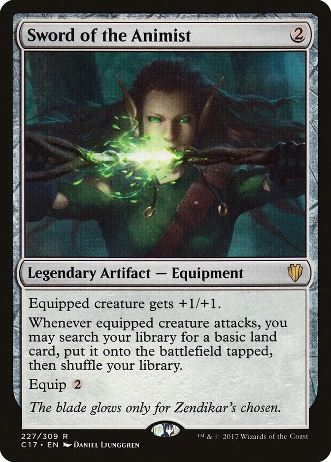 2017 Commander 2017 Sword of the Animist #227 rare card image