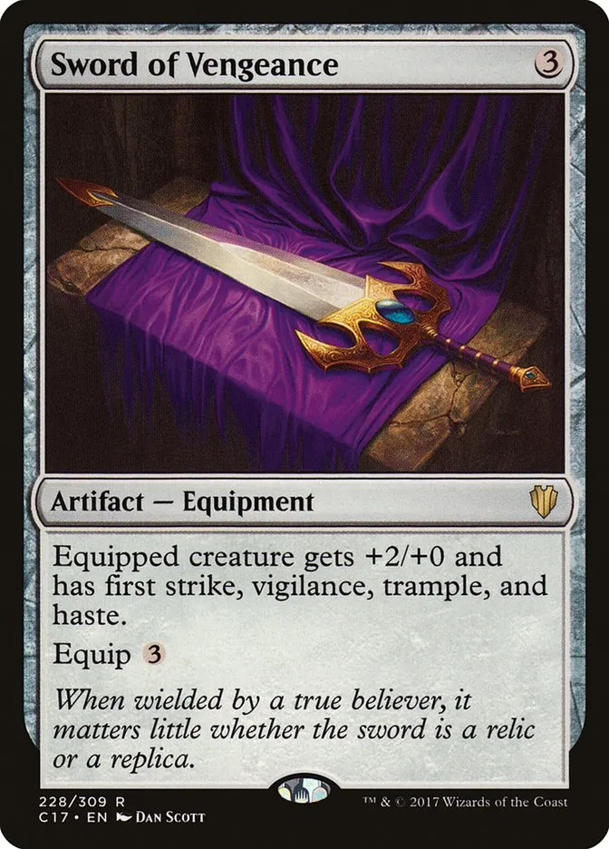 2017 Commander 2017 Sword of Vengeance #228 rare card image