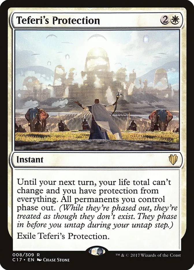 2017 Commander 2017 Teferi's Protection rare #8 rare card image
