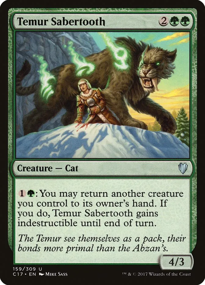 2017 Commander 2017 Temur Sabertooth uncommon #159 uncommon card image