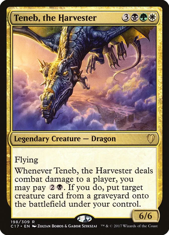2017 Commander 2017 Teneb, the Harvester #198 rare card image