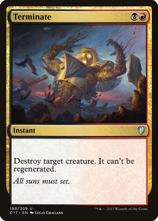 2017 Commander 2017 Terminate uncommon #199 uncommon card image