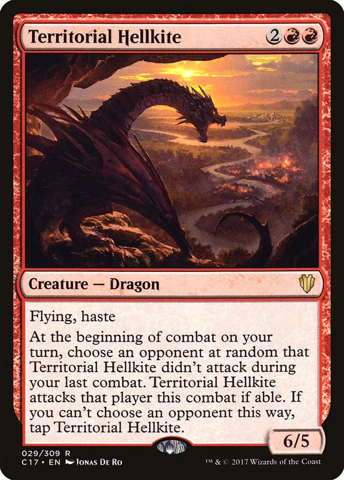 2017 Commander 2017 Territorial Hellkite rare #29 rare card image