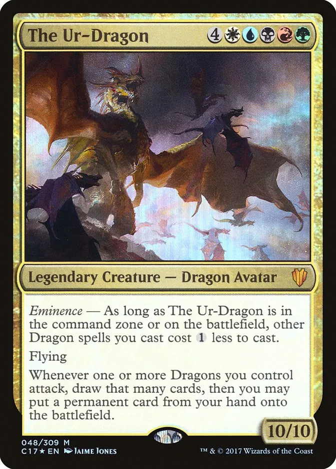 2017 Commander 2017 The Ur-Dragon mythic #48 mythic card image