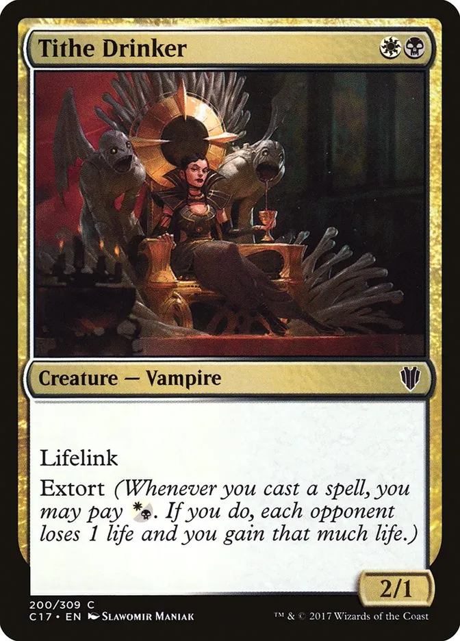 2017 Commander 2017 Tithe Drinker common #200 common card image