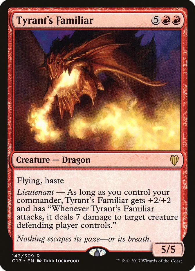 2017 Commander 2017 Tyrant's Familiar #143 rare card image