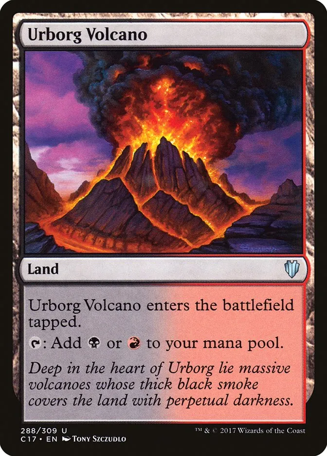 2017 Commander 2017 Urborg Volcano uncommon #288 uncommon card image