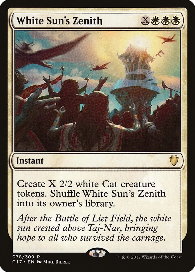 2017 Commander 2017 White Sun's Zenith rare #78 rare card image