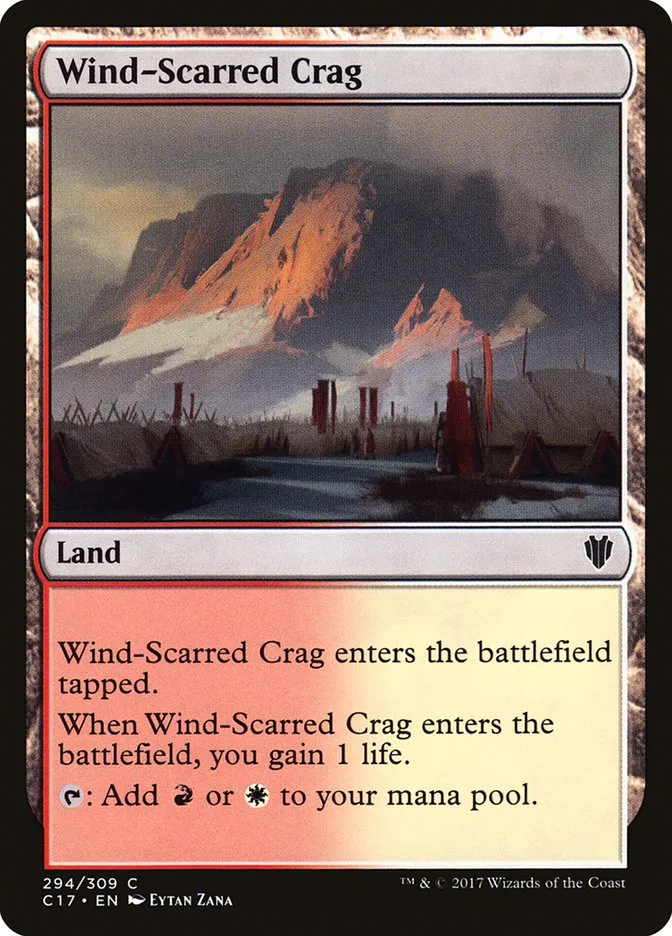 2017 Commander 2017 Wind-Scarred Crag common #294 common card image