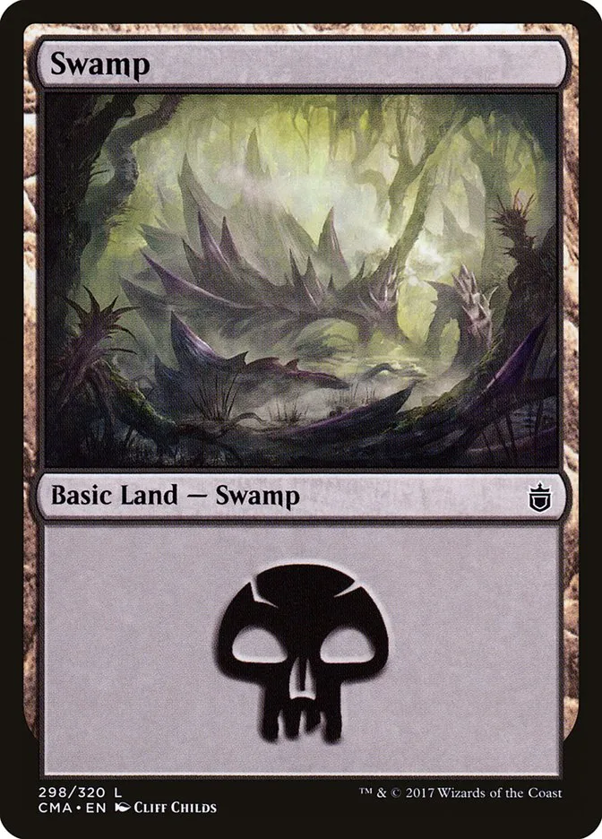 2017 Commander Anthology Swamp common #298 common card image